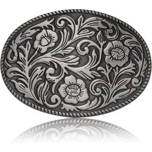 Wome Antique Rose Texas Cowboy Cowgirls Christmas Halloween Gifts  Belt Buckle